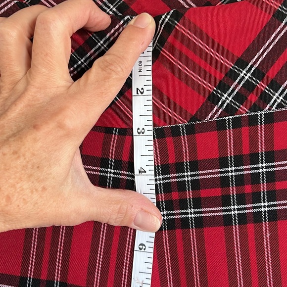 LIKE NEW Jules & Leopold size S/P red & black checked straight leg pants. - Picture 8 of 8